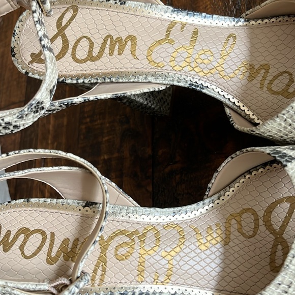 Perfect condition! Sam Edelman Snakeskin Platform Sandals size 8 - Picture 7 of 7